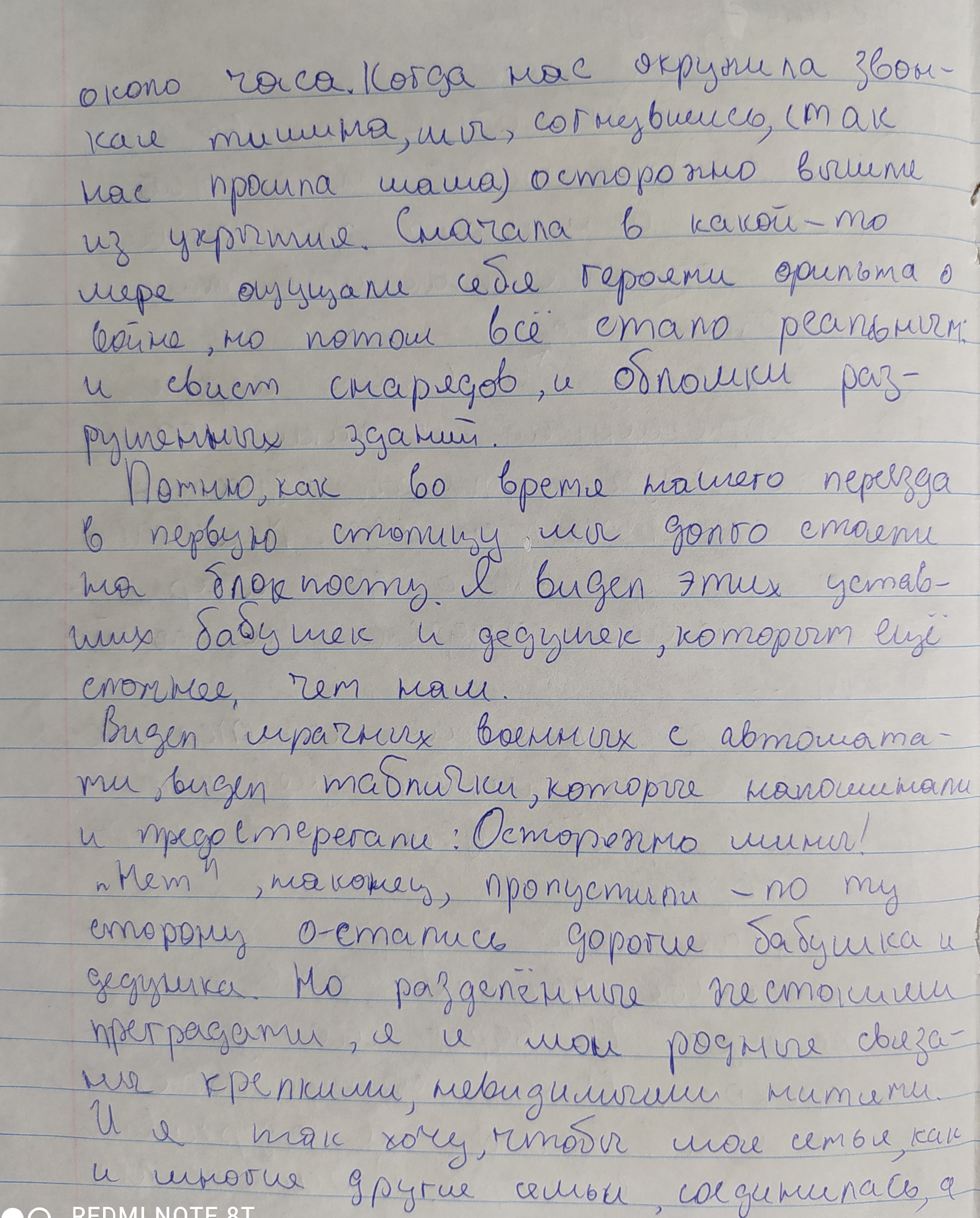 «Мама быстро выключила свет, а мы, не задерживаясь, спустились в погреб»