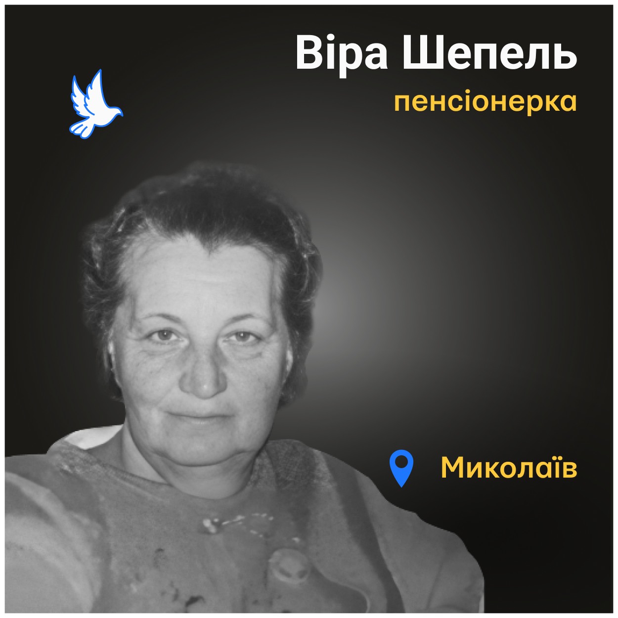 Віру Шепель поховали на кладовищі в селі Лимани