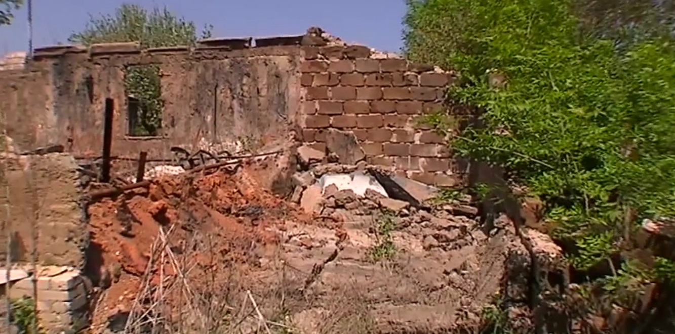 ‘Four houses have been burnt down and almost every house in the village has been damaged.’